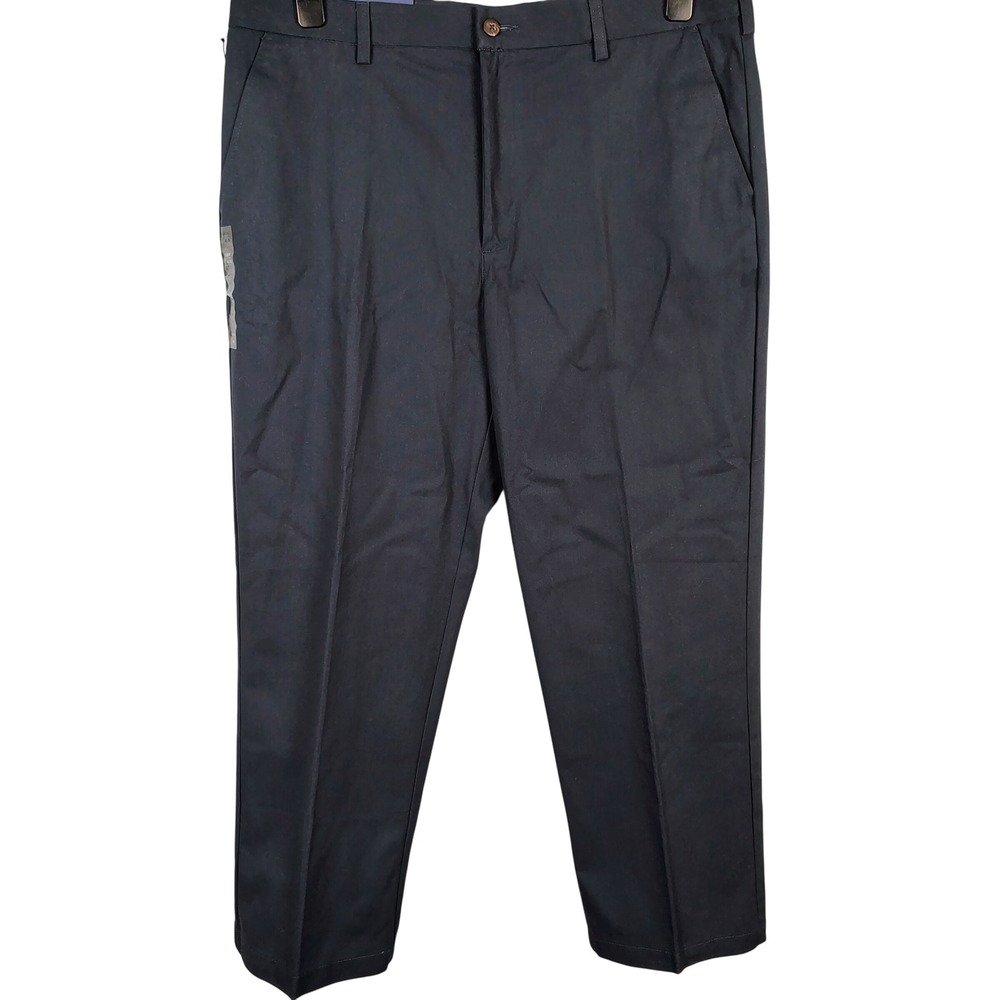 NWT Croft & Barrow Mens 40X30 Easy Care Khaki Pants Navy Blue Cotton Blend Work